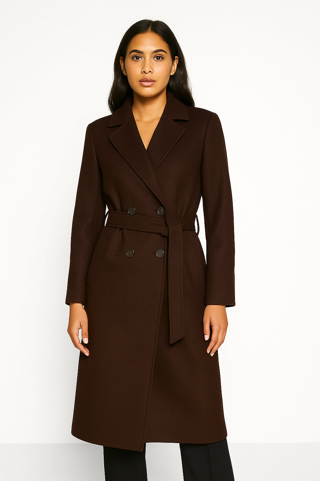 Cappotto Donna Lungo Cintura Delfino