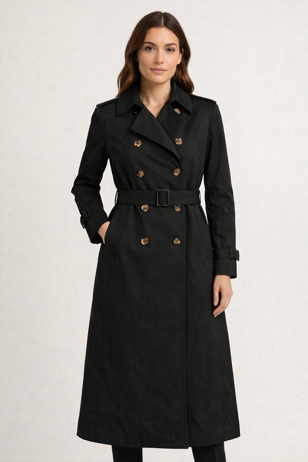 Trench Lungo Gattinoni Donna Classico con Cintura