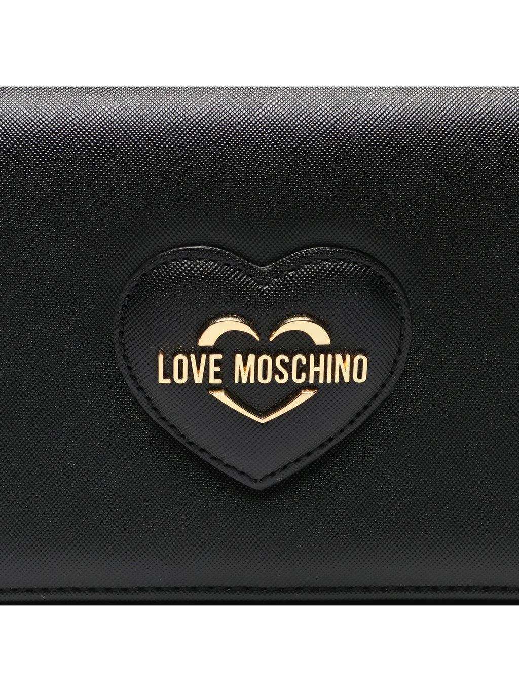 Sac à main bandoulière Moschino lettering en métal doré Lovely Love