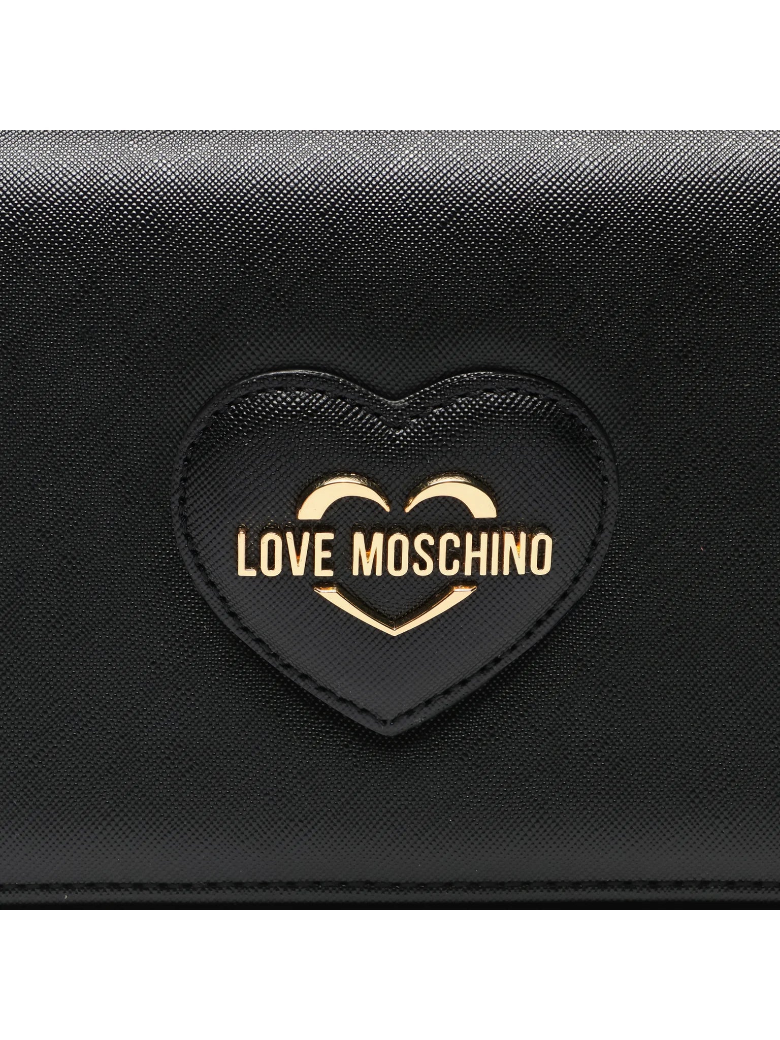 Sac à main bandoulière Moschino lettering en métal doré Lovely Love