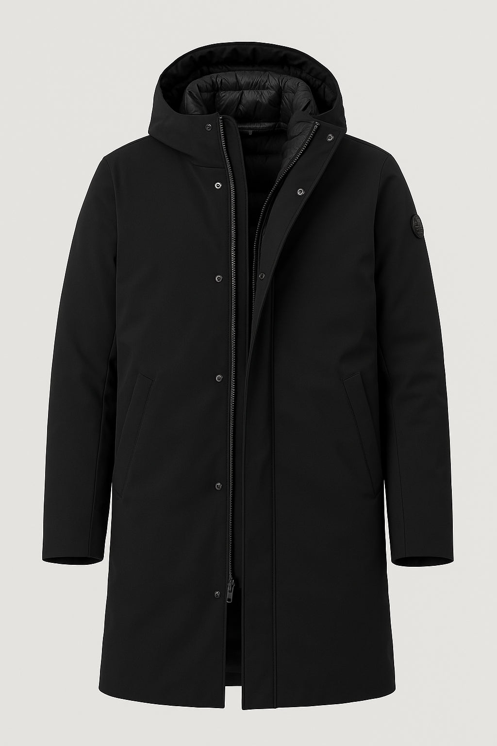 Giubbotto tecnico uomo doppio strato con interno trapuntato