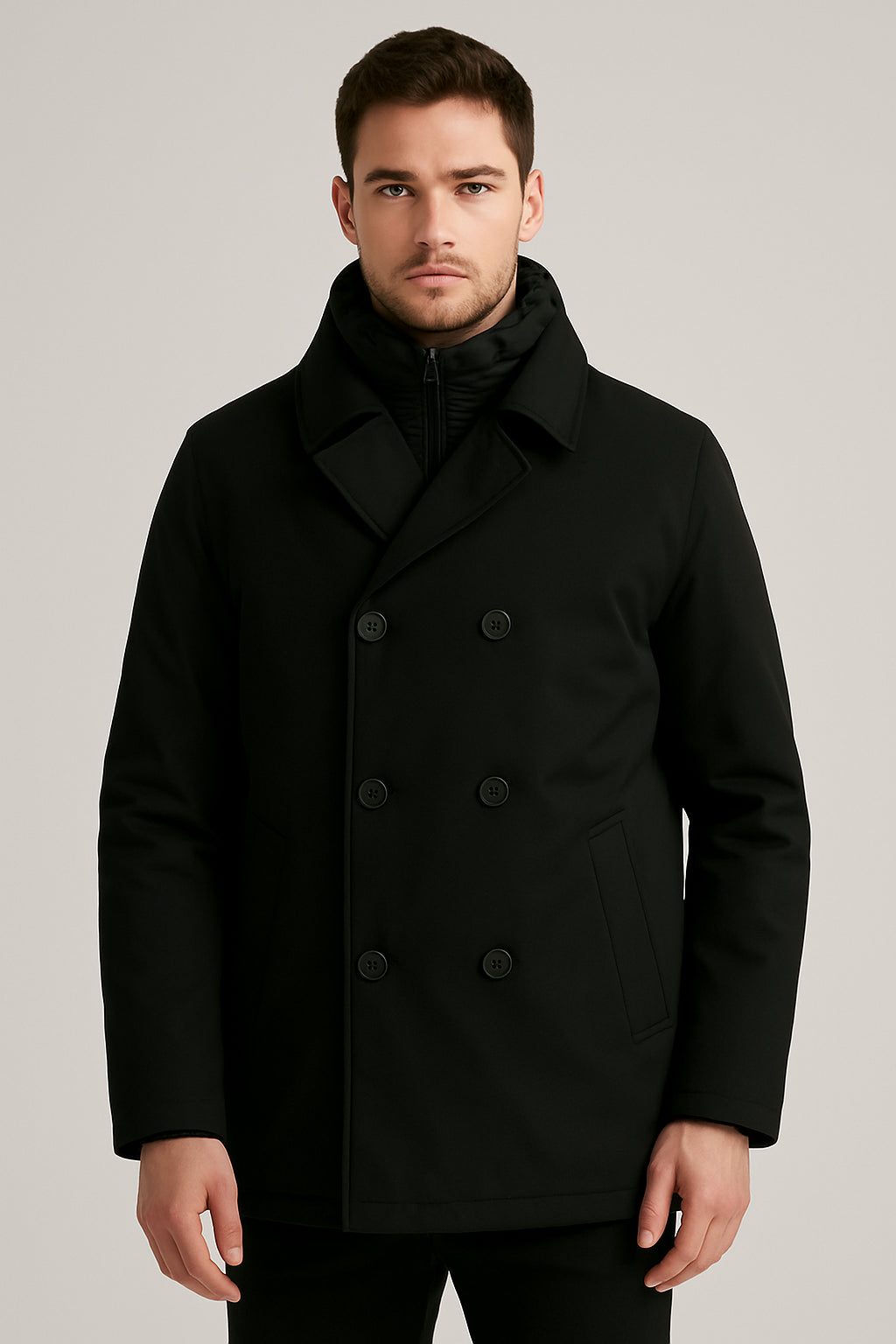 Giubbotto Doppiopetto Uomo Trapuntato Imbottito