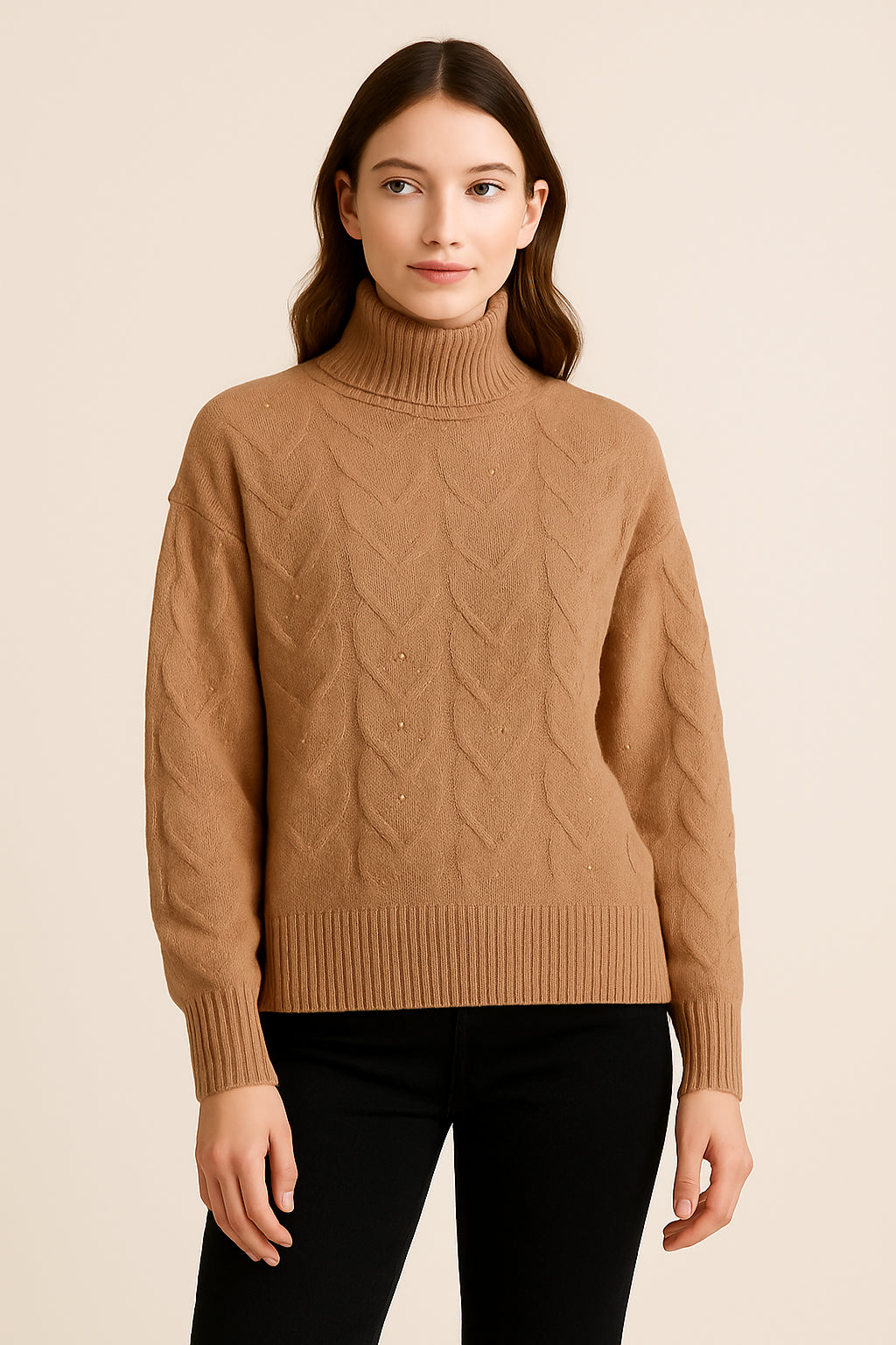 Maglione dolcevita donna con Intrecciato Gattinoni