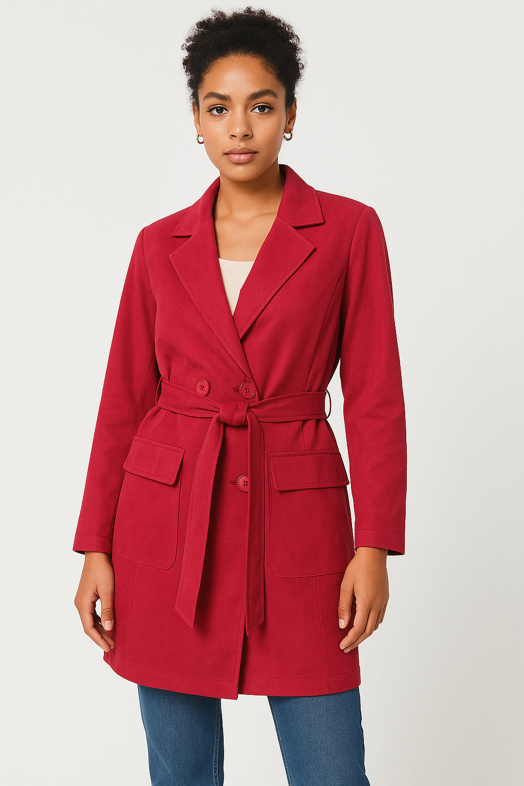 Trench Donna in Eco-Renna con Cintura