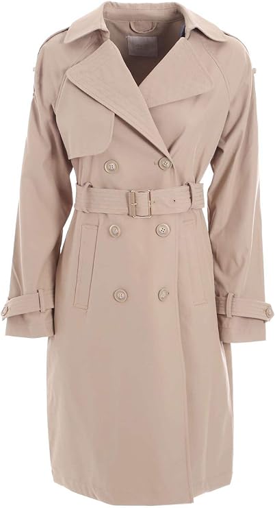 Trench Donna Doppiopetto con Cintura Impermeabile Yes Zee