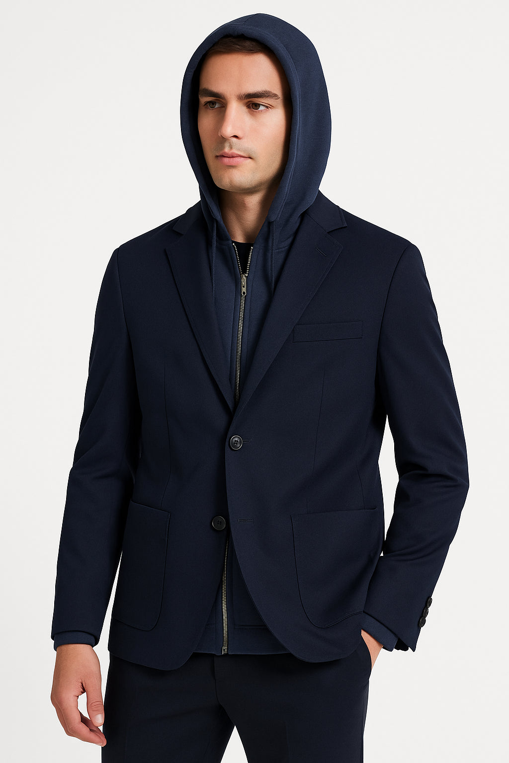 Giacca Uomo con Cappuccio e Zip