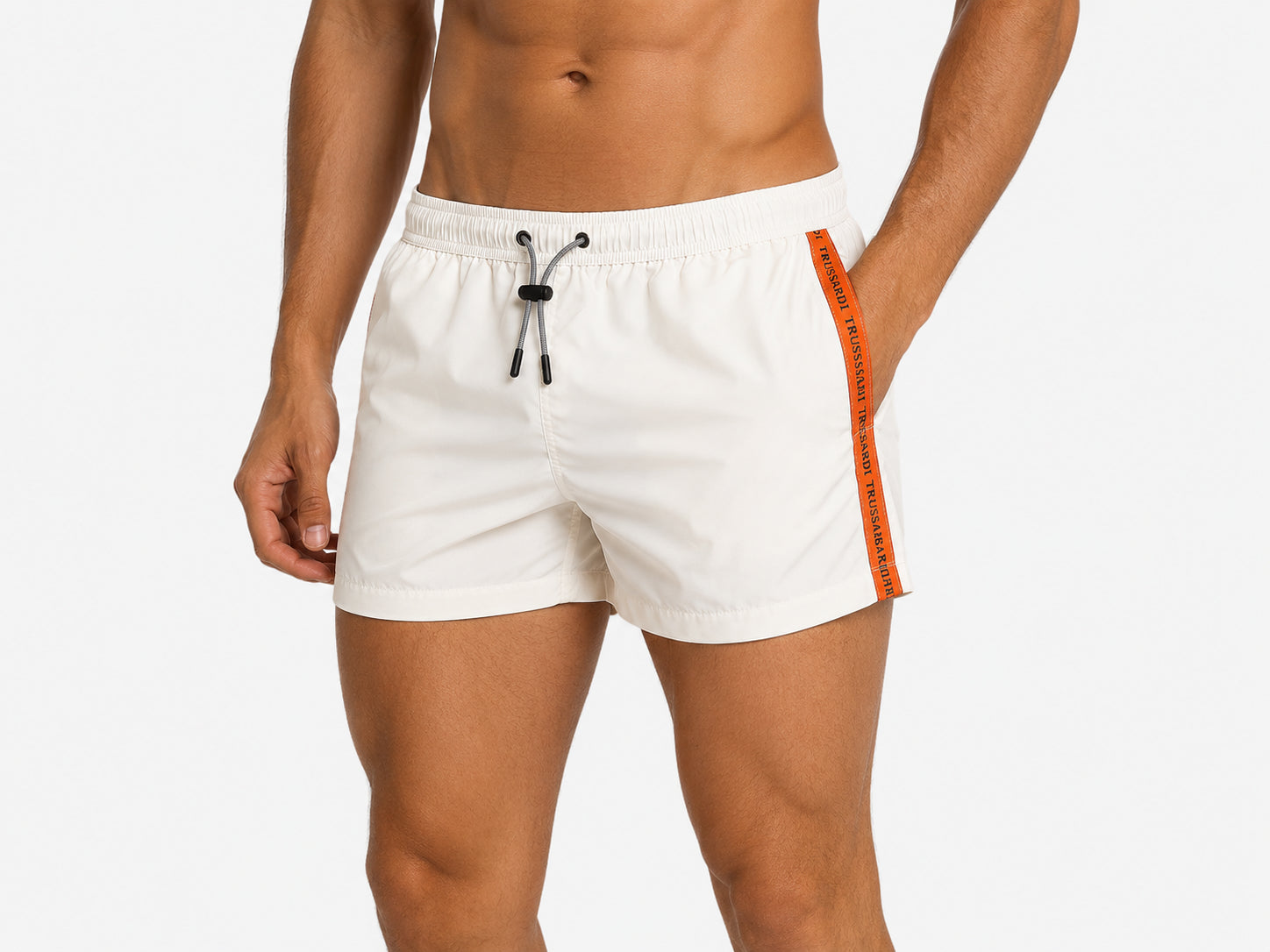 Costume Mare Trussardi Uomo Nero con Banda Laterale