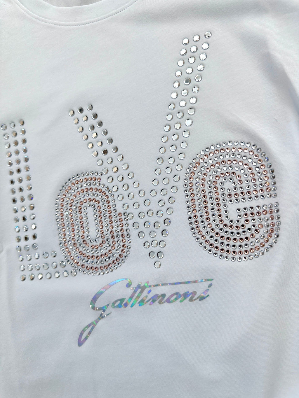 T-shirt Gattinoni Donna con Strass "LOVE"