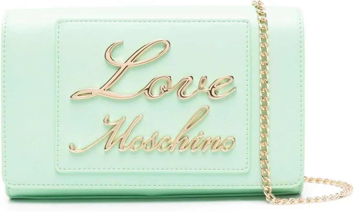 Borsetta Mano TracollaMoschino Lettering metallo dorato Lovely Love