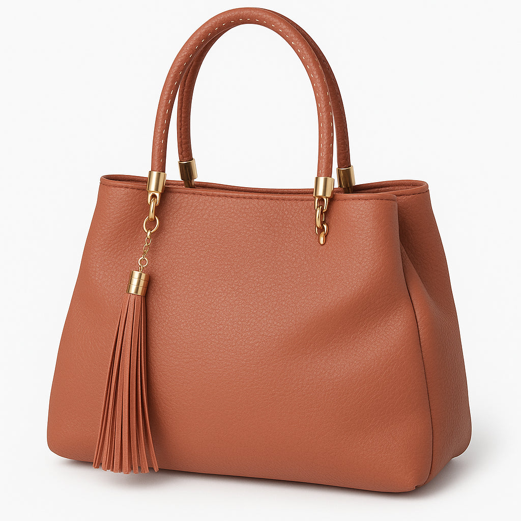 Borsa a Mano Donna in Ecopelle con Frange
