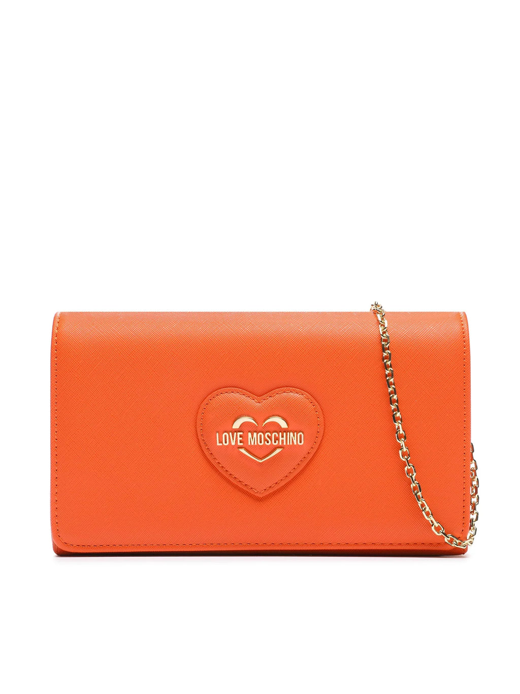 Sac à main bandoulière Moschino lettering en métal doré Lovely Love