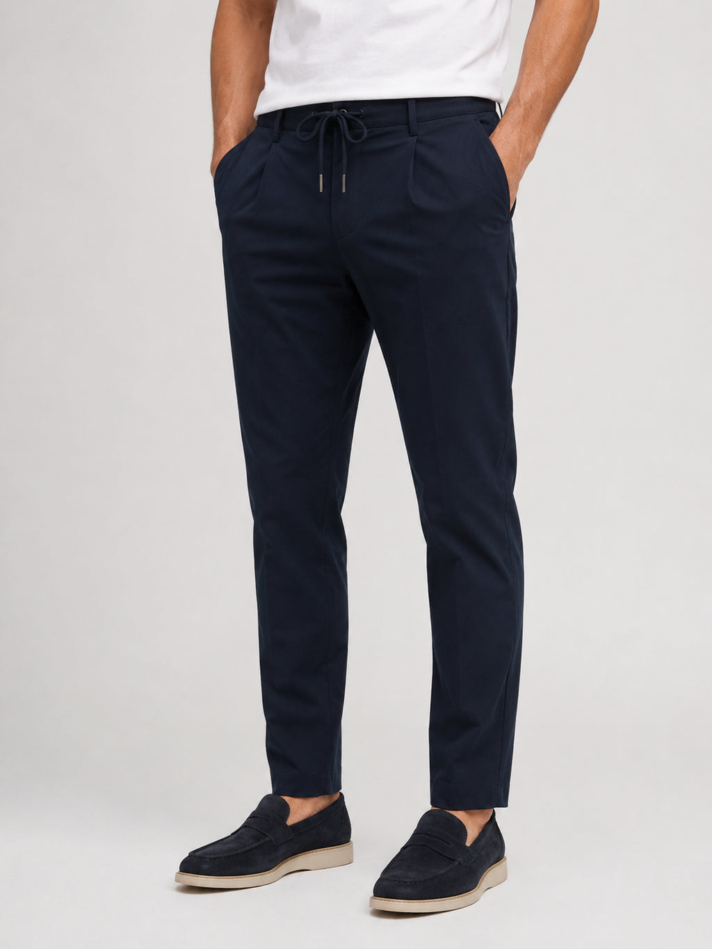 Pantalon technique d'été anti-taches en Punto Milano Italy