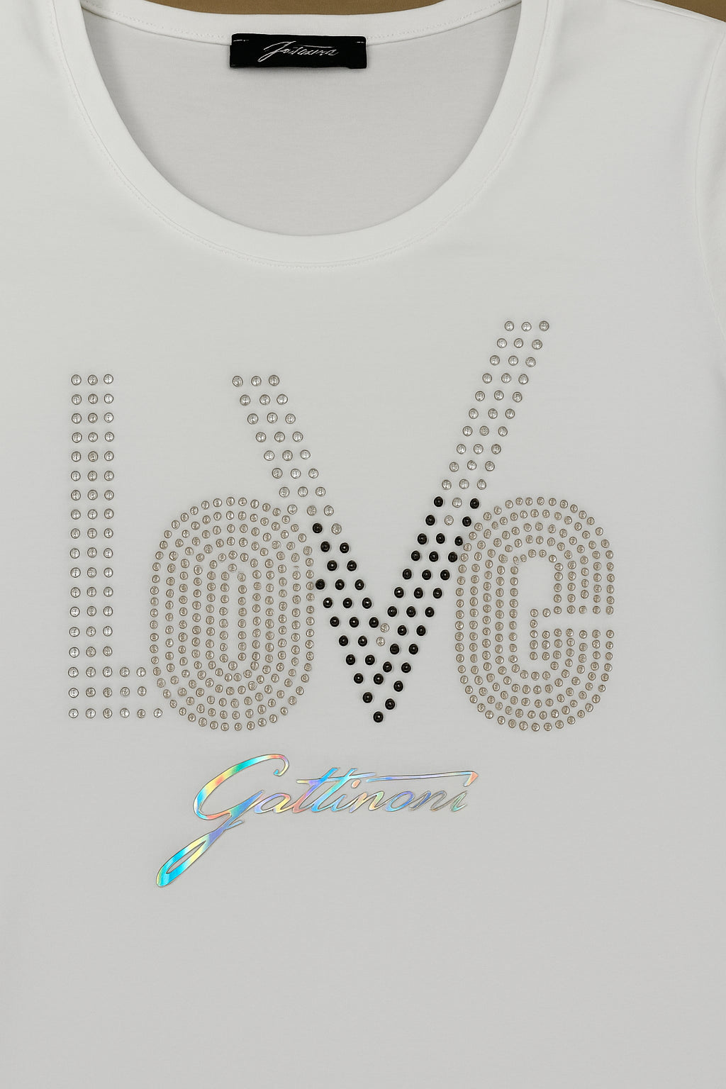 T-shirt Gattinoni Donna con Strass "LOVE"