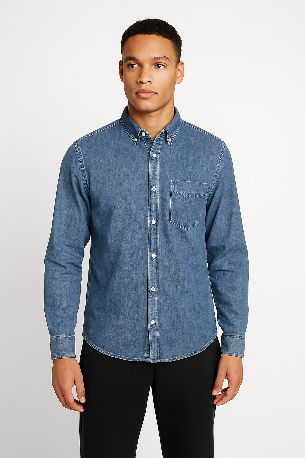 Camicia Jeans Stile Casual Sportivo