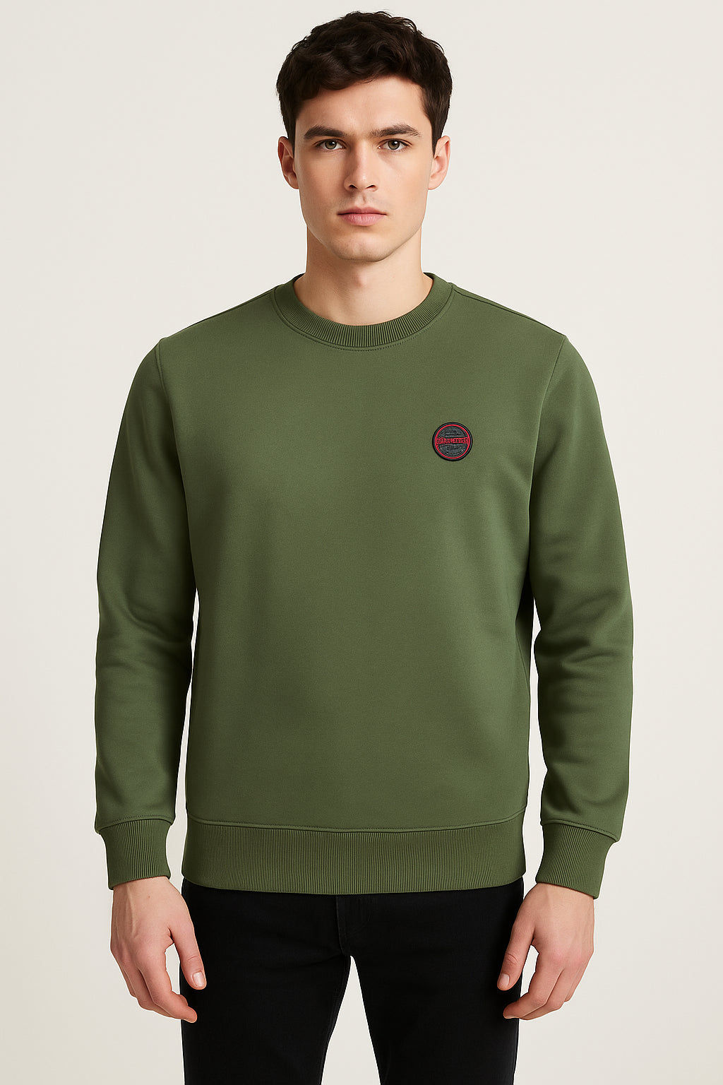 Felpa Uomo Museum Logo Patch – Cotone Premium
