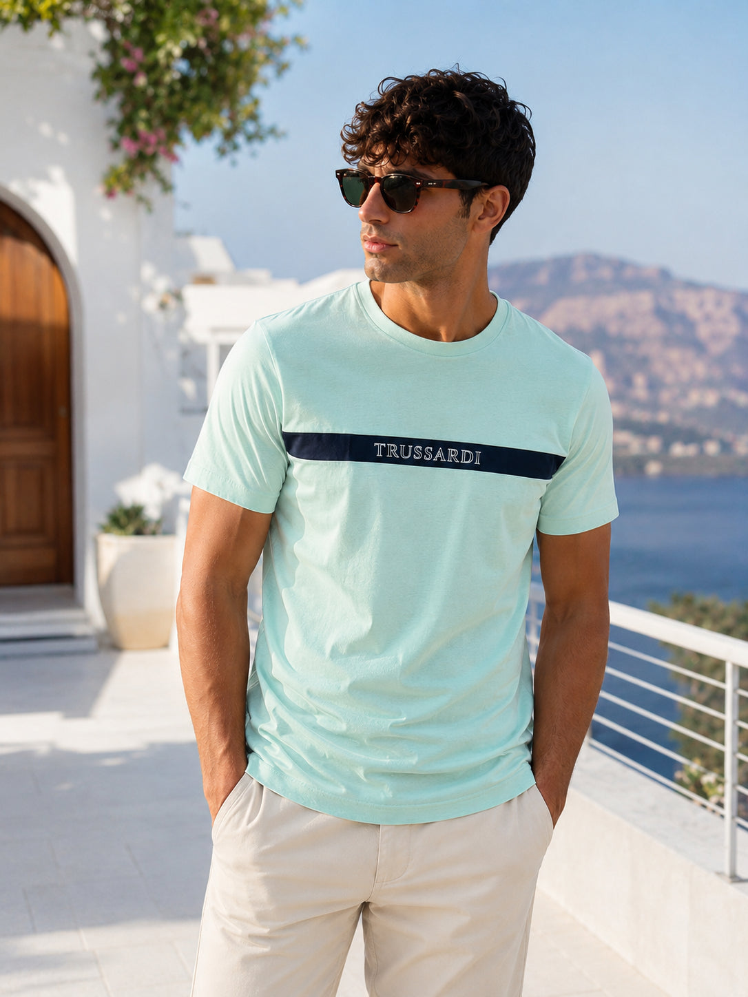 T-shirt Trussardi Banda Frontale