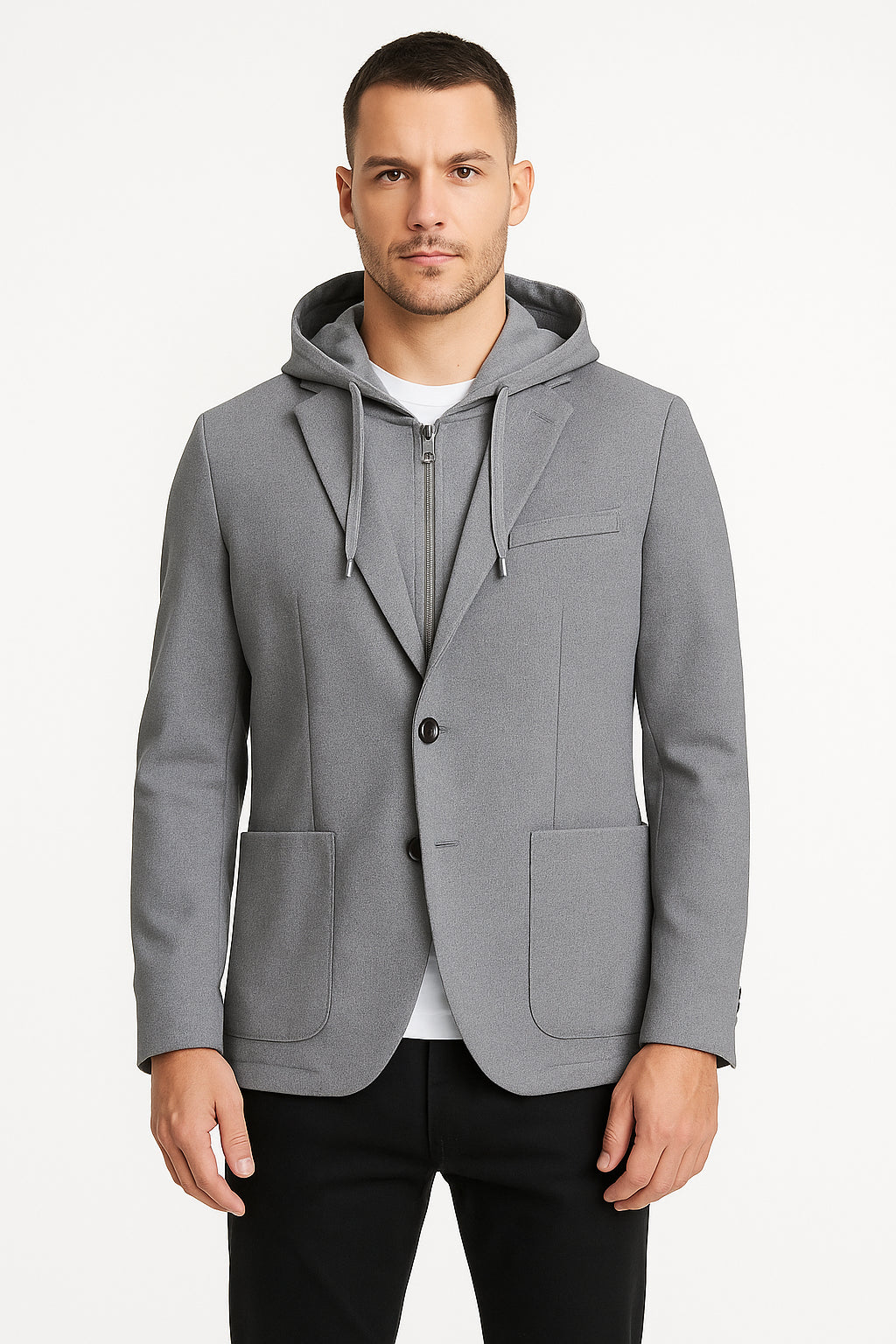Giacca Uomo con Cappuccio e Zip