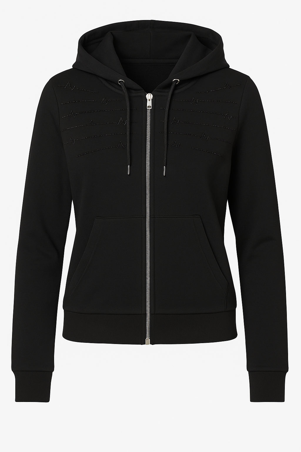 Felpa Donna con Zip e Cappuccio Armata di Mare Strass