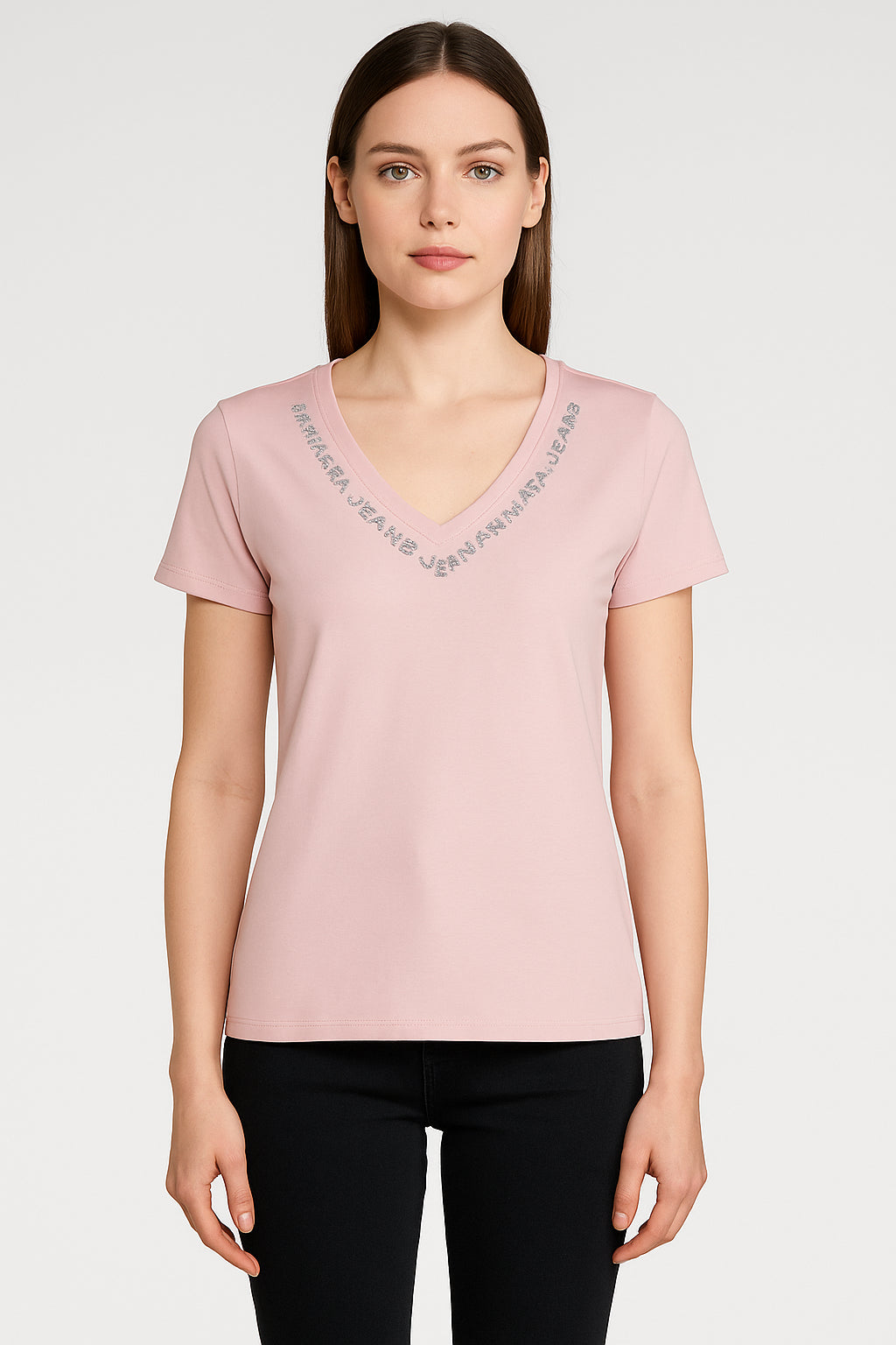 T-shirt donna Armata di Mare Jeans con logo strass 