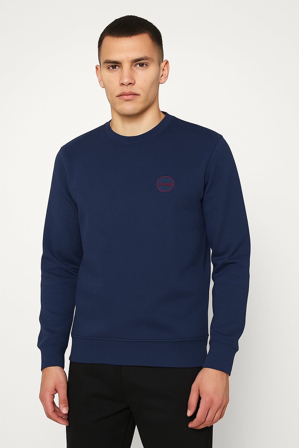 Felpa Uomo Museum Logo Patch – Cotone Premium