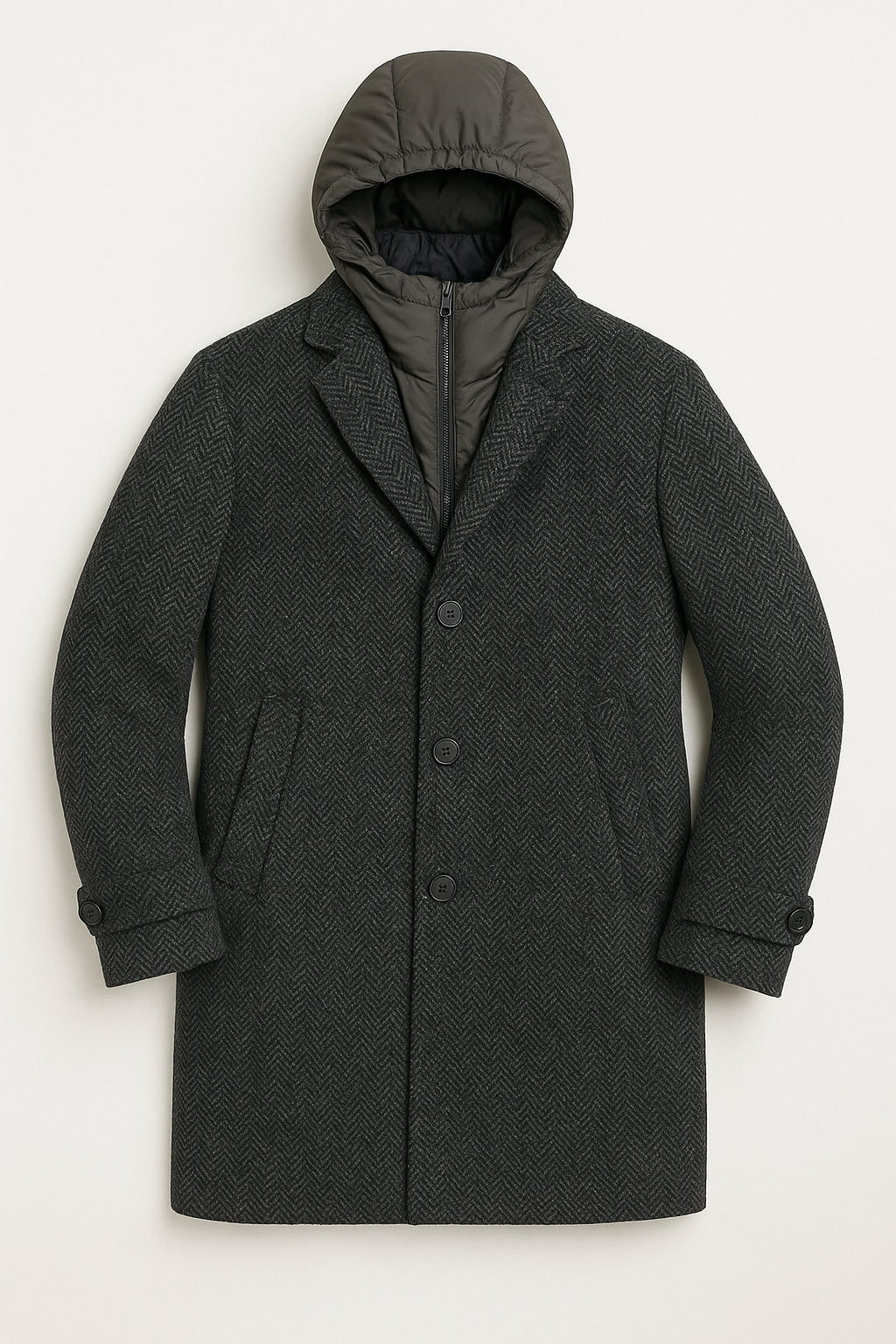 Cappotto Tessuto Raffinato