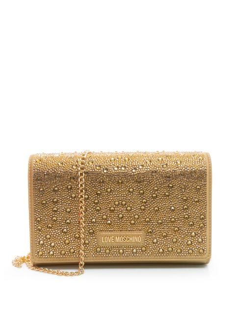 Love Moschino Gold Stone Shoulder Bag