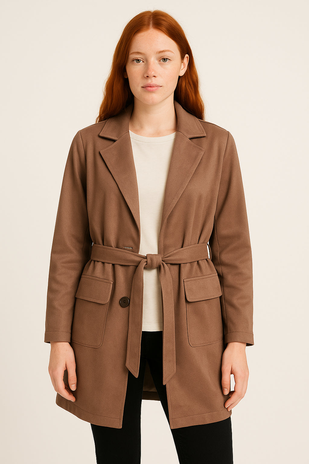 Trench Donna in Eco-Renna con Cintura
