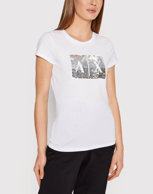 T-Shirt ArmaniExchange Slim Fit Strass