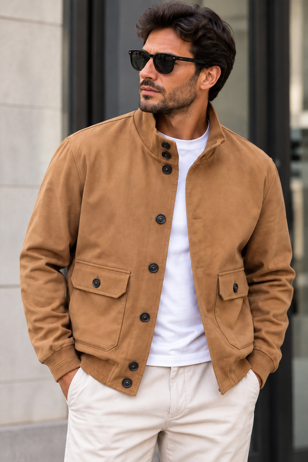 Giubbino Punto Milano Effetto Camoscio Camel