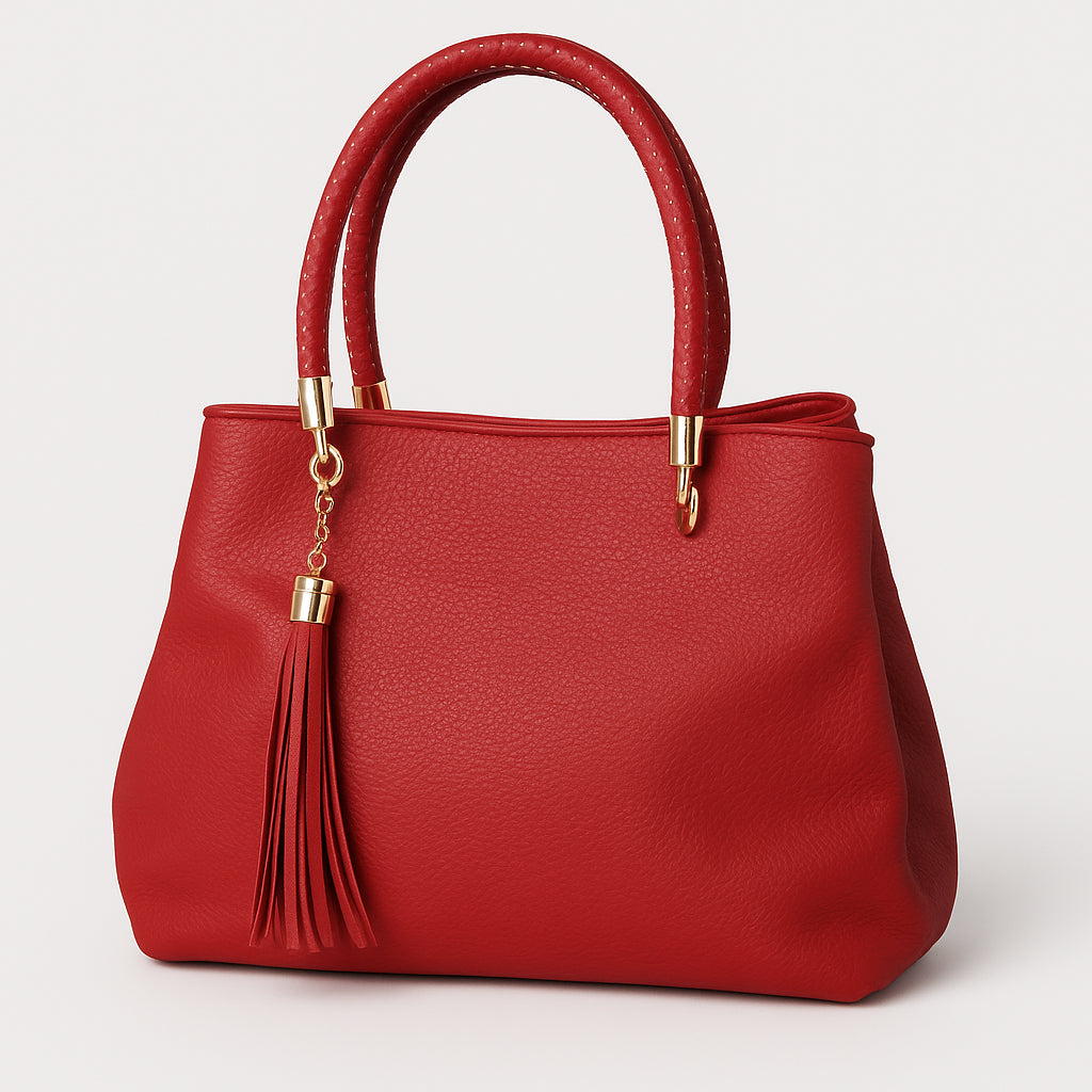 Borsa a Mano Donna in Ecopelle con Frange