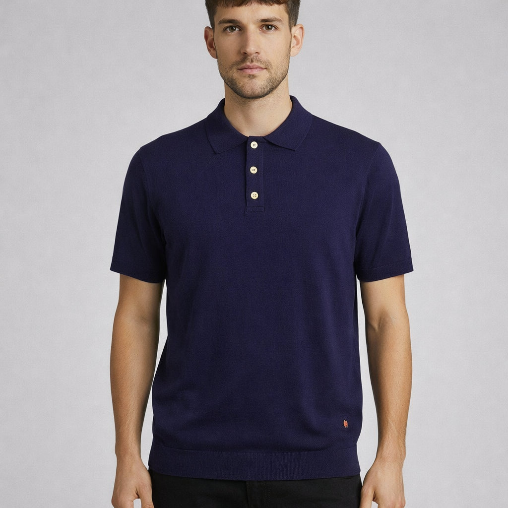 Polo en lin mélangé, maille Milano