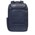 PQUADRO Leather and Fabric Laptop Backpack