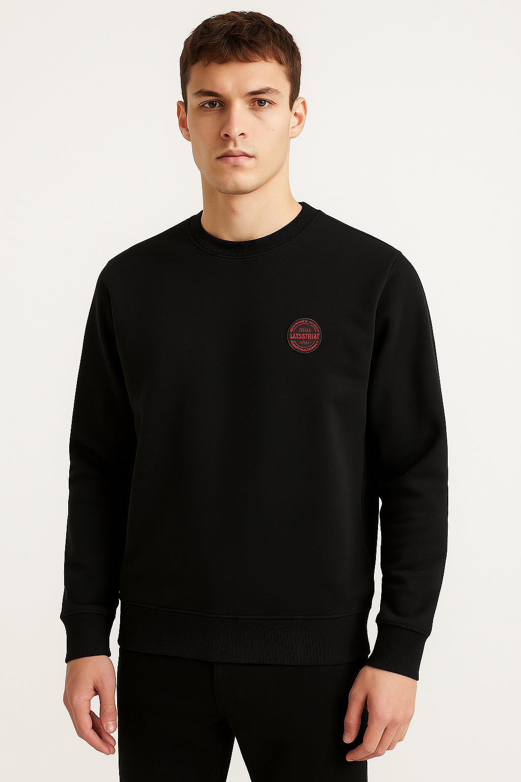 Felpa Uomo Museum Logo Patch – Cotone Premium