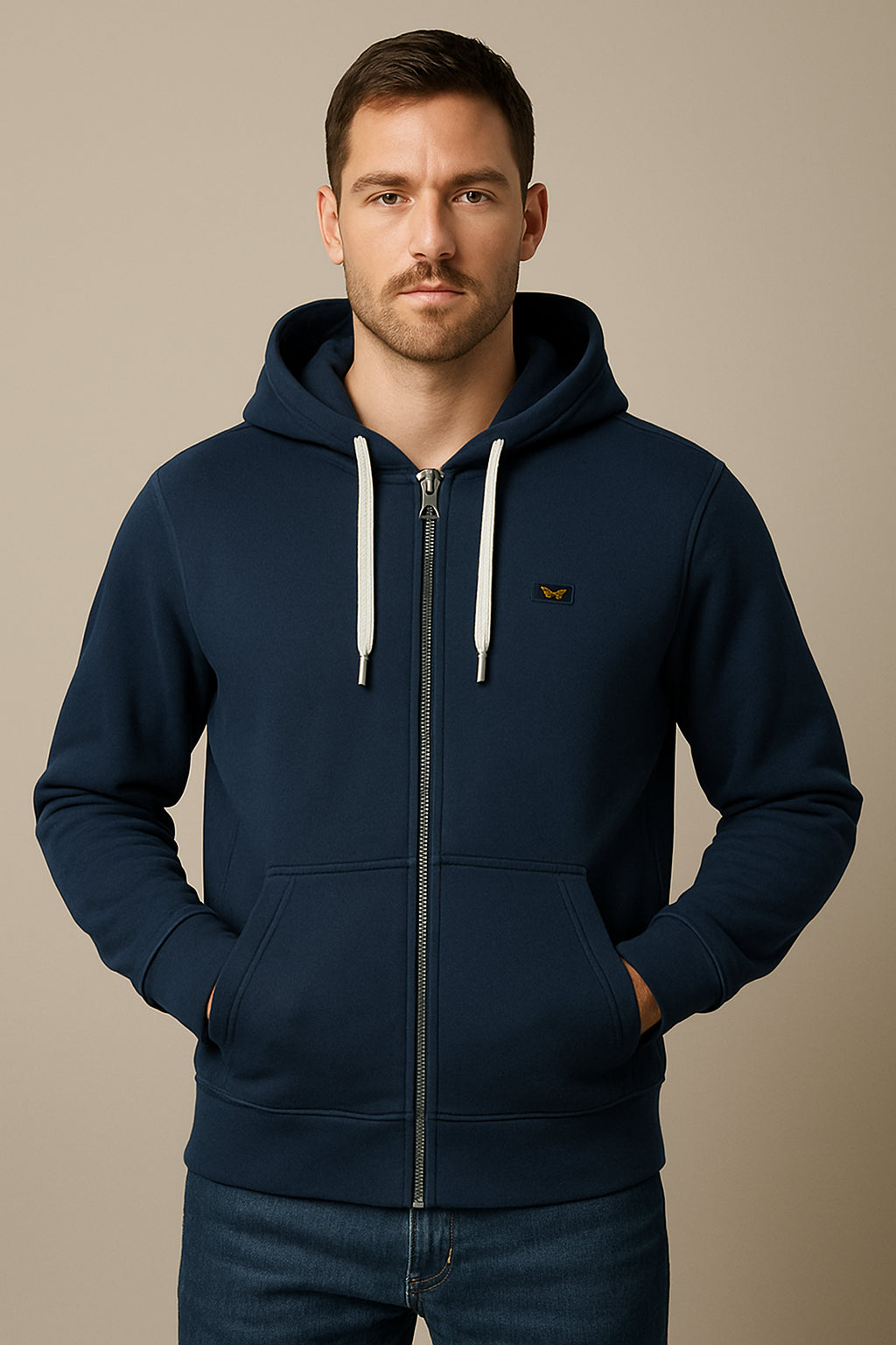 Felpa con Cappuccio Zip Armata di Mare