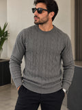 Maglia Punto Milano Girocollo Trecce