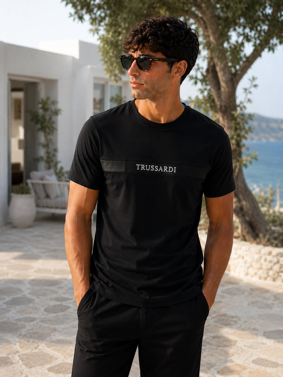 T-shirt Trussardi Banda Frontale