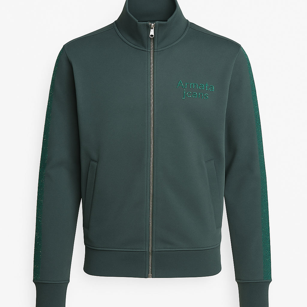 Felpa donna con zip e strass Armata di Mare