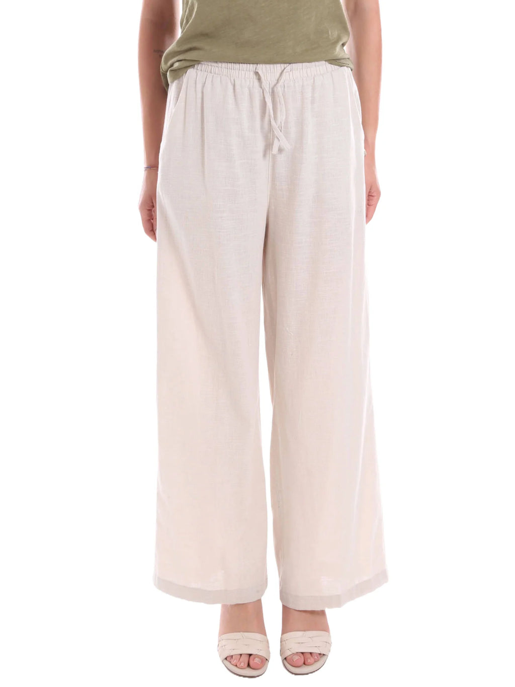 Casual, Cool Linen Palazzo Pants
