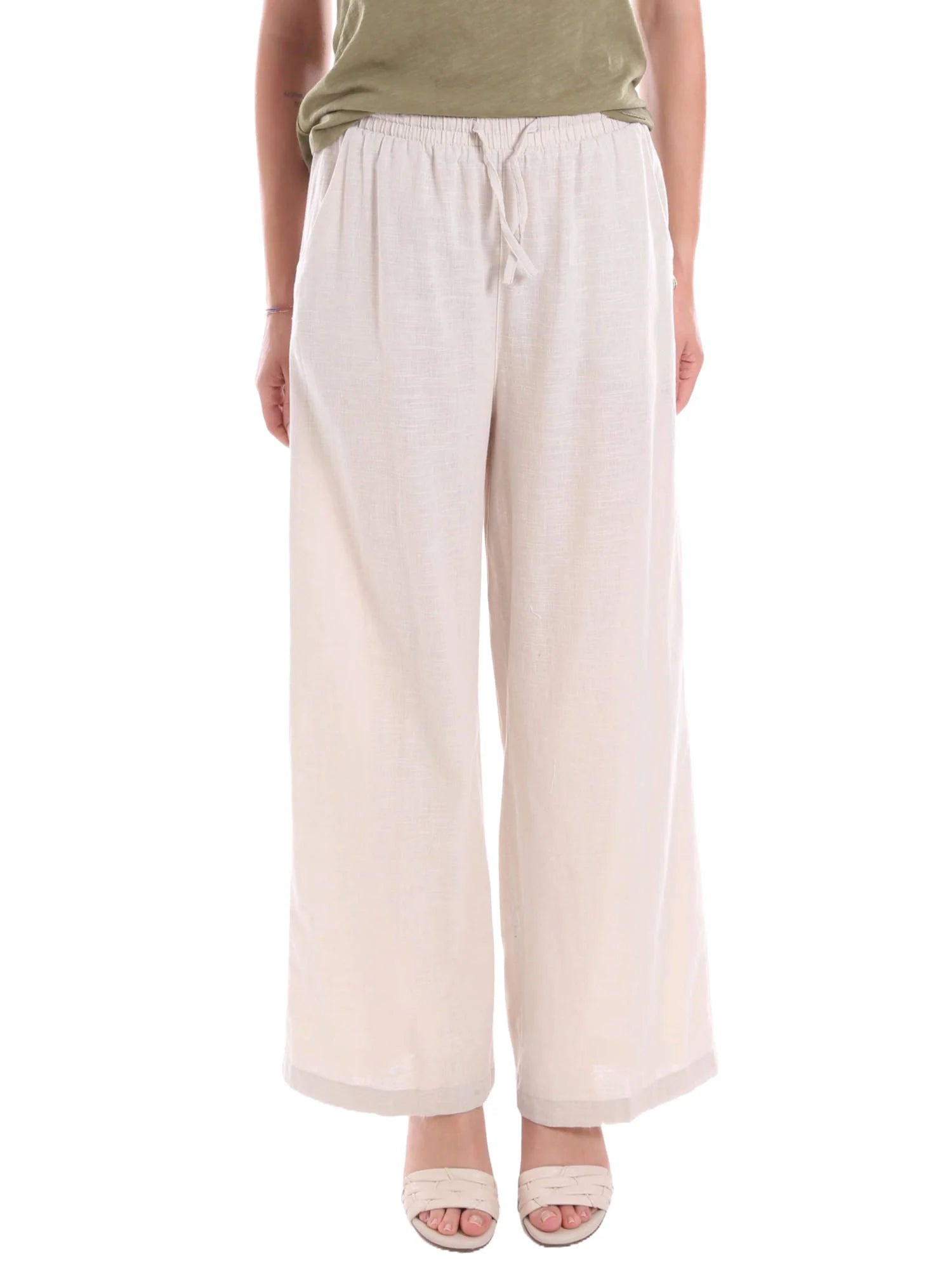 Pantalone Lino Palazzo Casual e Fresco