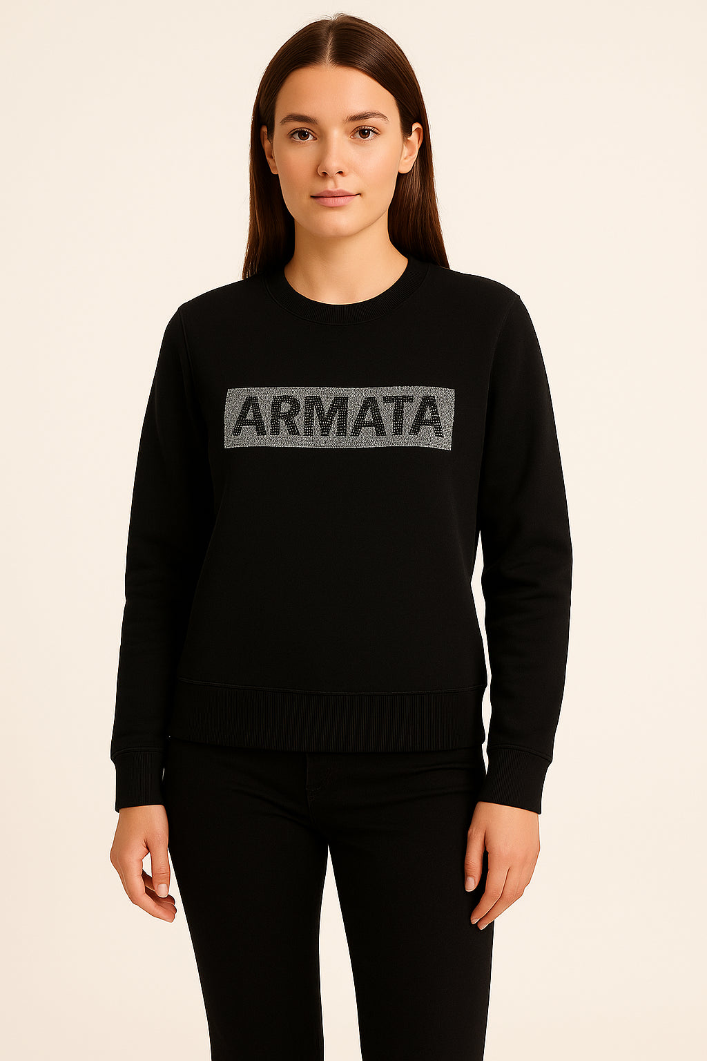 Felpa Donna Armata di Mare con Logo Strass