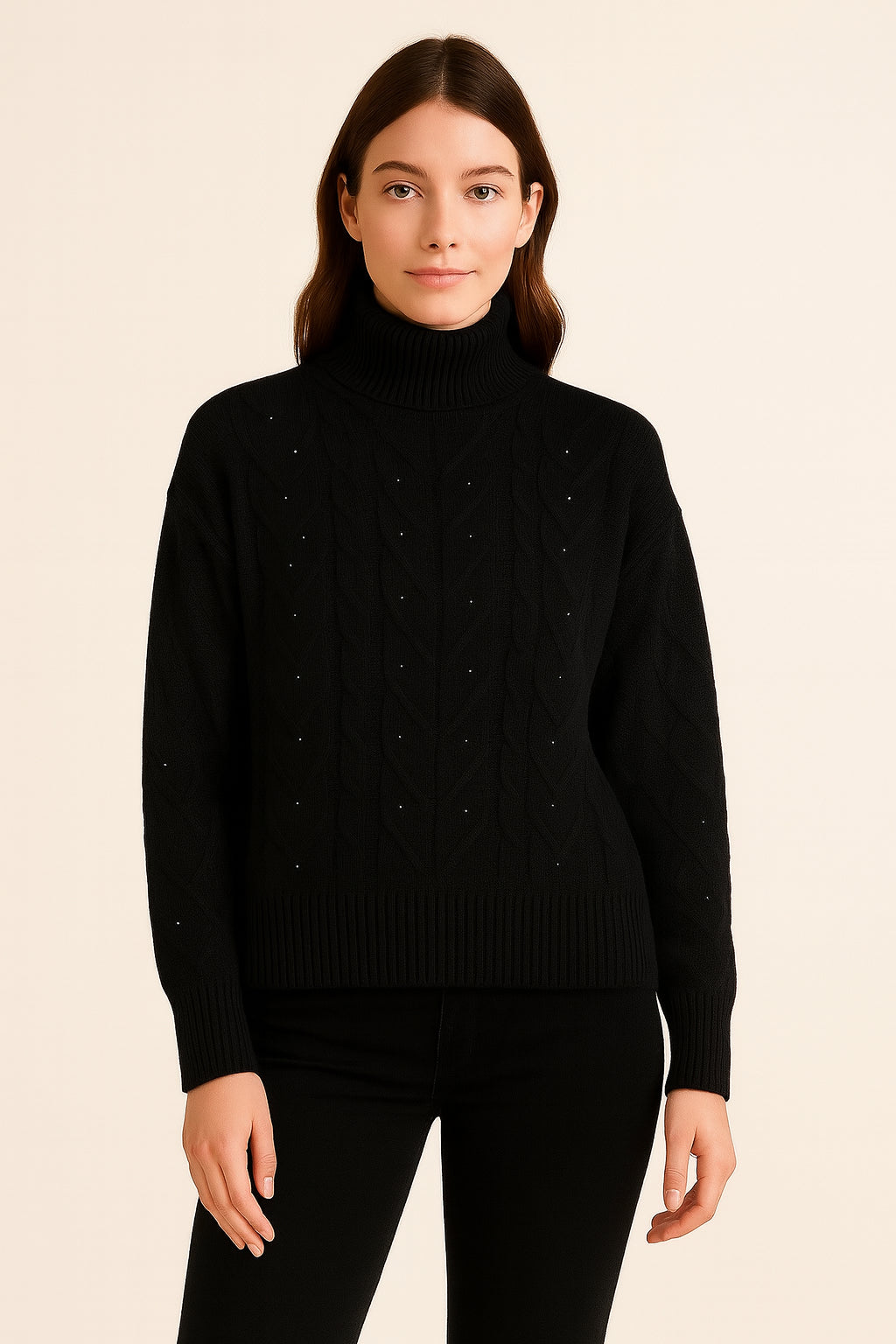 Maglione dolcevita donna con Intrecciato Gattinoni