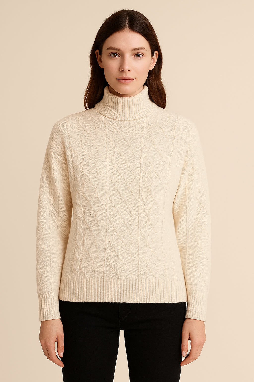 Maglione dolcevita donna con Intrecciato Gattinoni