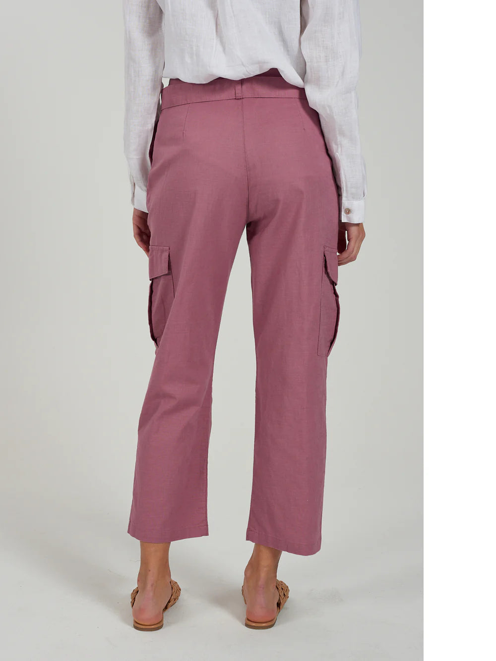 Pantalon cargo femme Yes Zee en mélange de lin