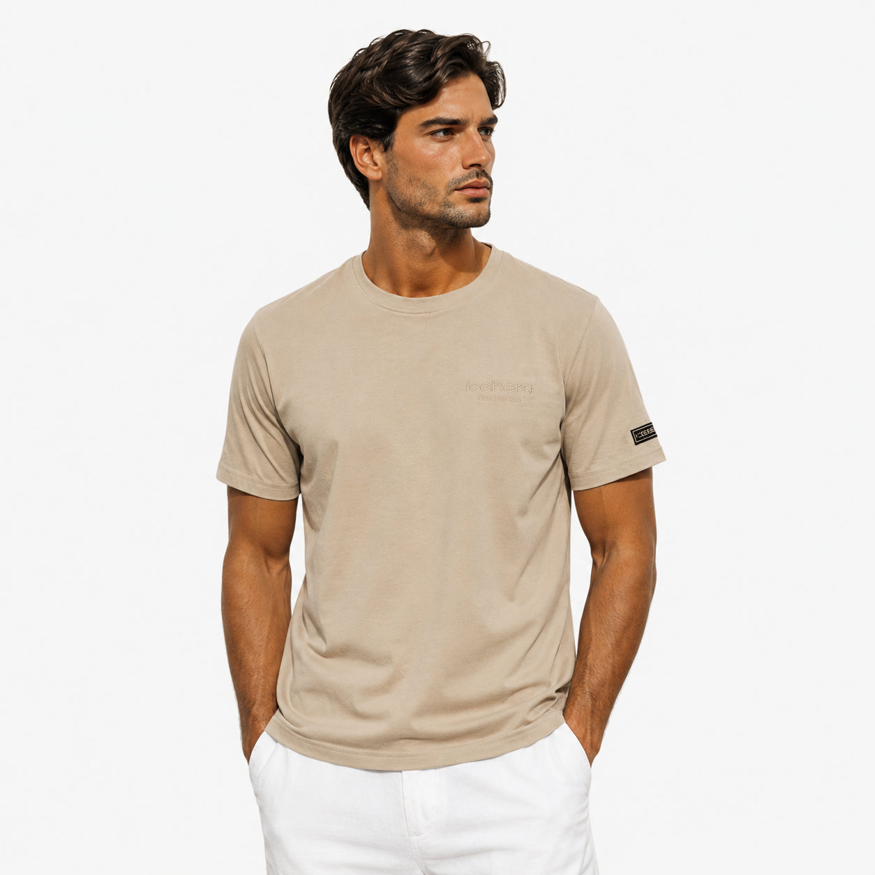 T-Shirt Iceberg Beachwear Logo Tono su Tono