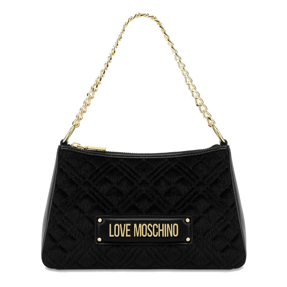 Sac MoschinoLove avec logo lettrage en EcoFur noir JC4135