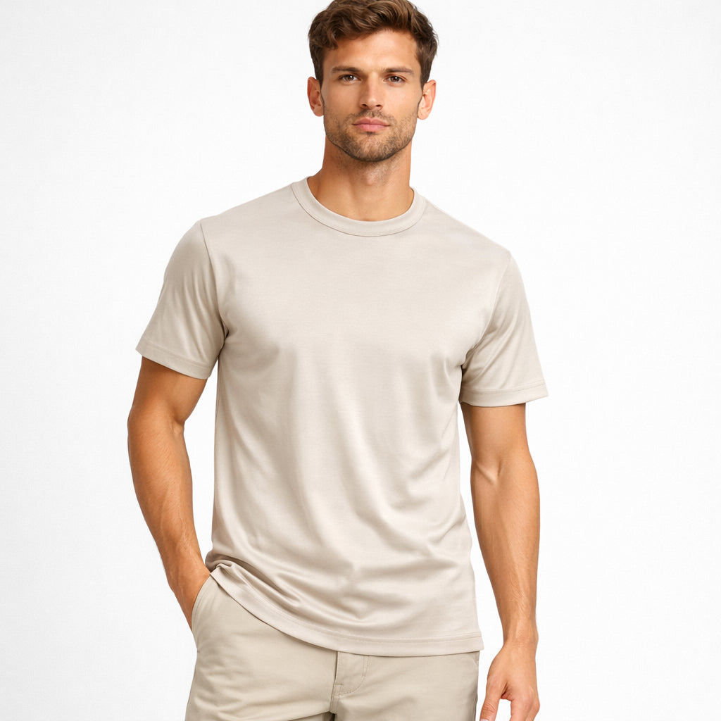 T-Shirt Uomo Fil di Scozia  Girocollo Premium Punto Milano