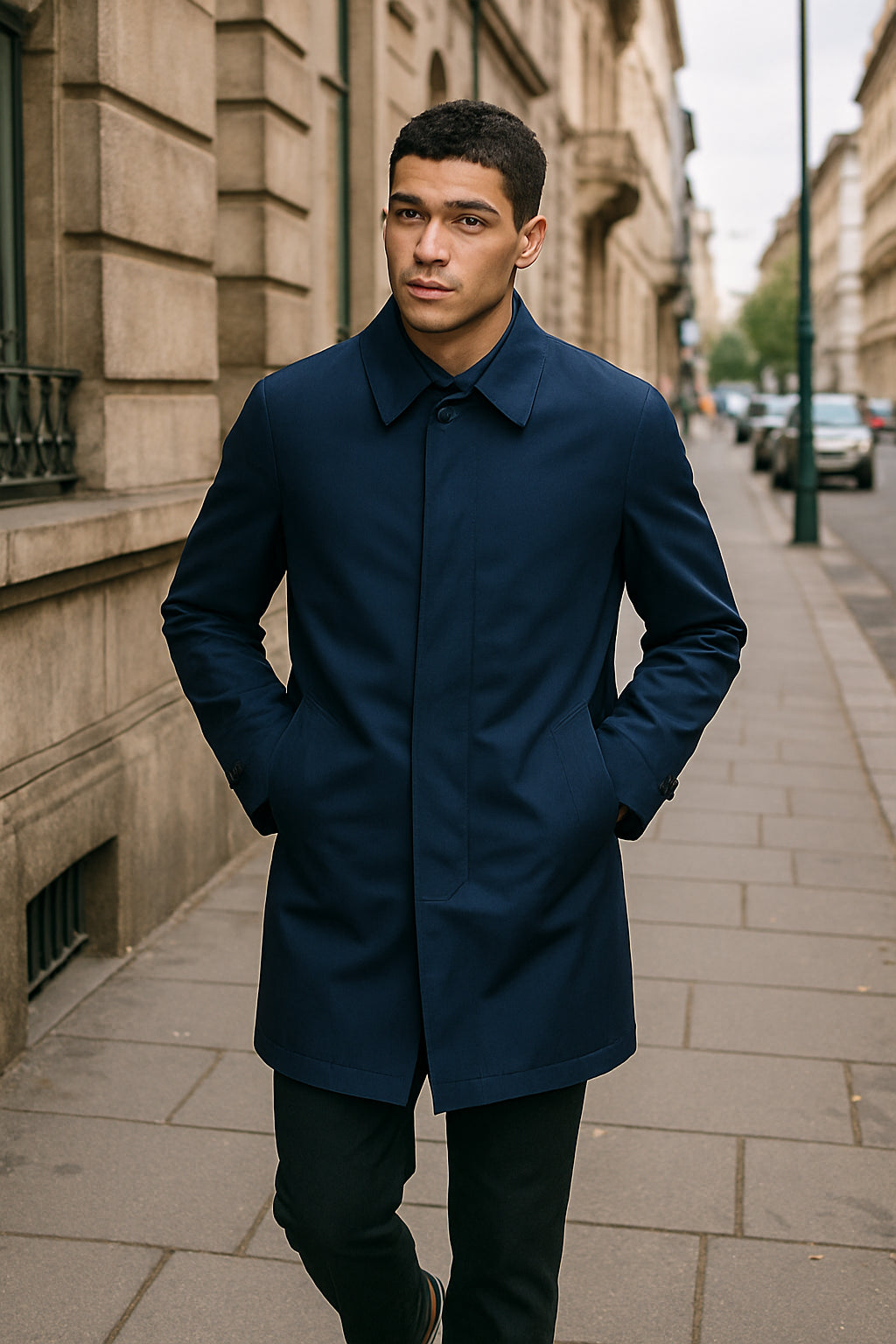 Trench Uomo Elegante Antivento
