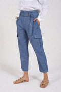 Pantalon cargo femme Yes Zee en mélange de lin