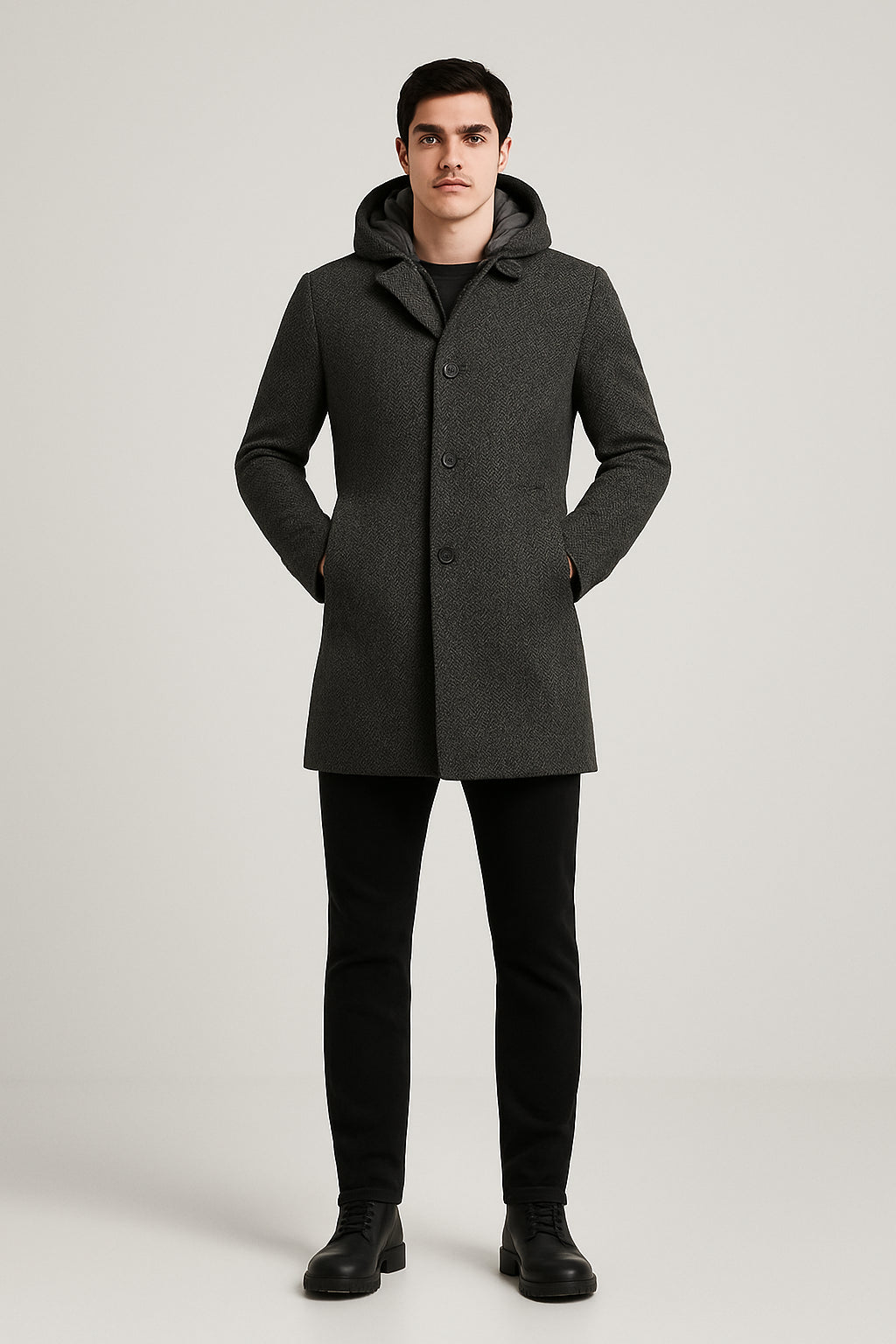 Cappotto Tessuto Raffinato